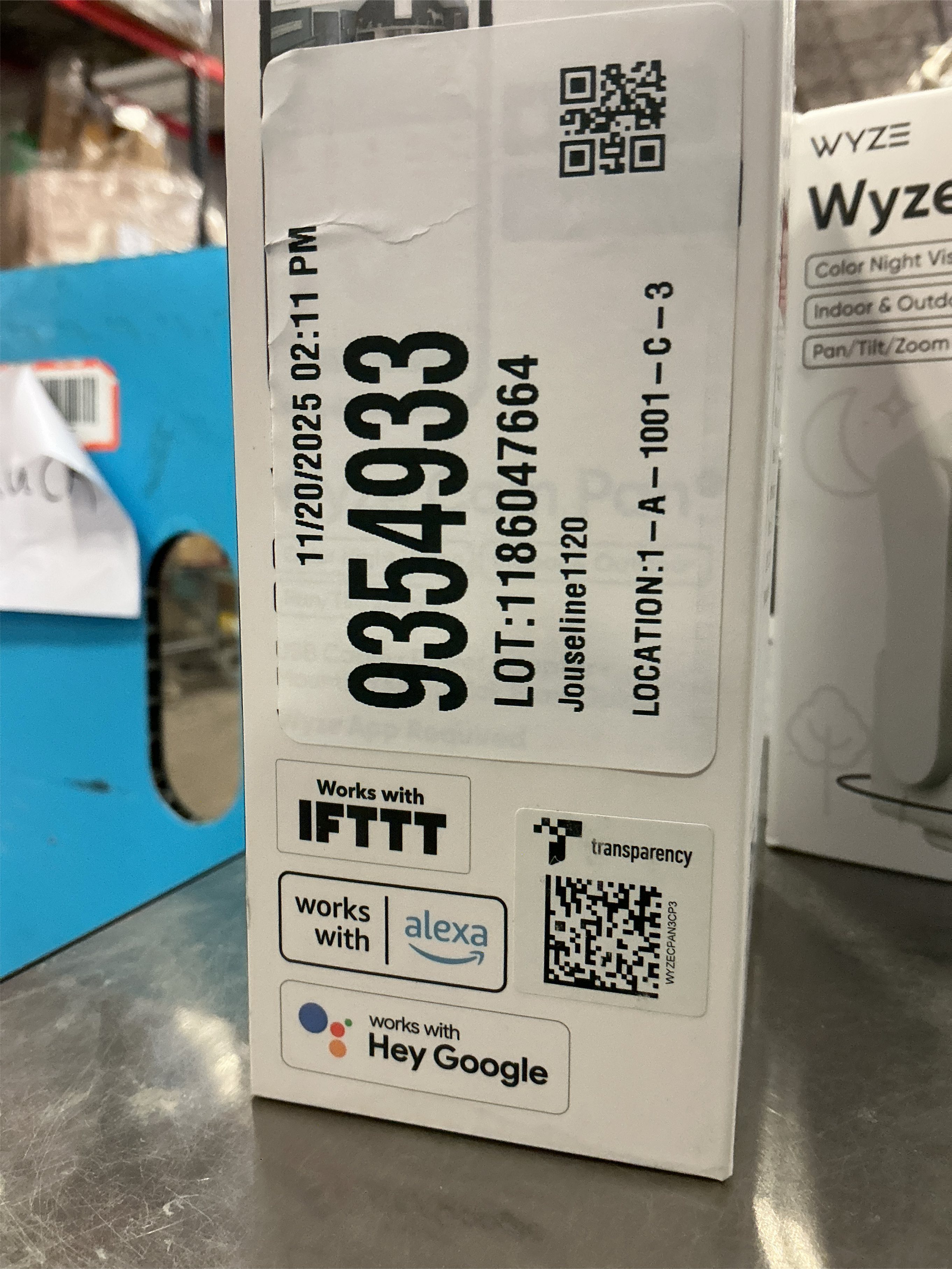 WYZE Cam Pan v3, Indoor/Outdoor IP65-Rated 1080p Pan/Tilt/Zoom Wi-Fi Smart Home Security Camera with Color Night Vision, 2-Way Audio, Compatible with Alexa & Google Assistant, Free Expert Setup