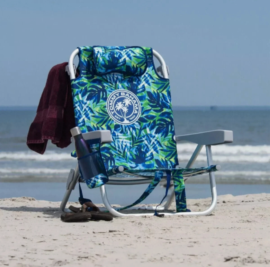 Tommy Bahama Leaves Pattern Beach Chair