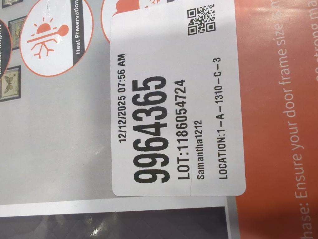 Magnetic Thermal Insulated Door Curtain for 36x 96 Doors, Visible Door Cover for Heat Insulation, Magnetic Closure Thick Blanket for Doorway to Keep Warm in Winter Cool in Summer