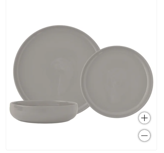 Safdie Alma Dinnerware Set, 12-piece Gray