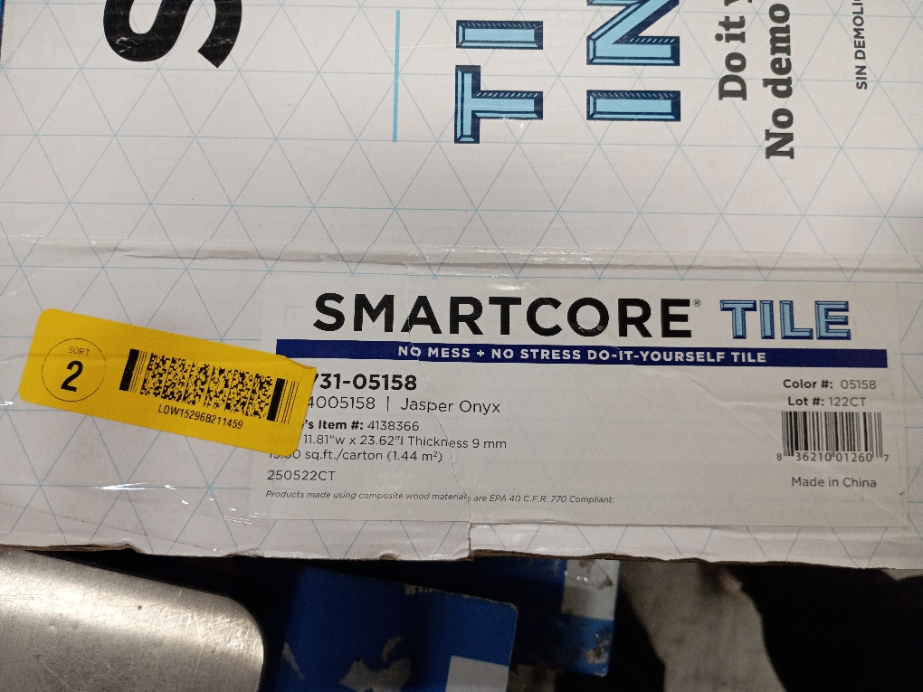 SMARTCORE Jasper Onyx Gray Stone Look 1-mil x 12-in W x 24-in L Waterproof Interlocking Luxury Vinyl Tile Flooring (15.5-sq ft/ Carton)