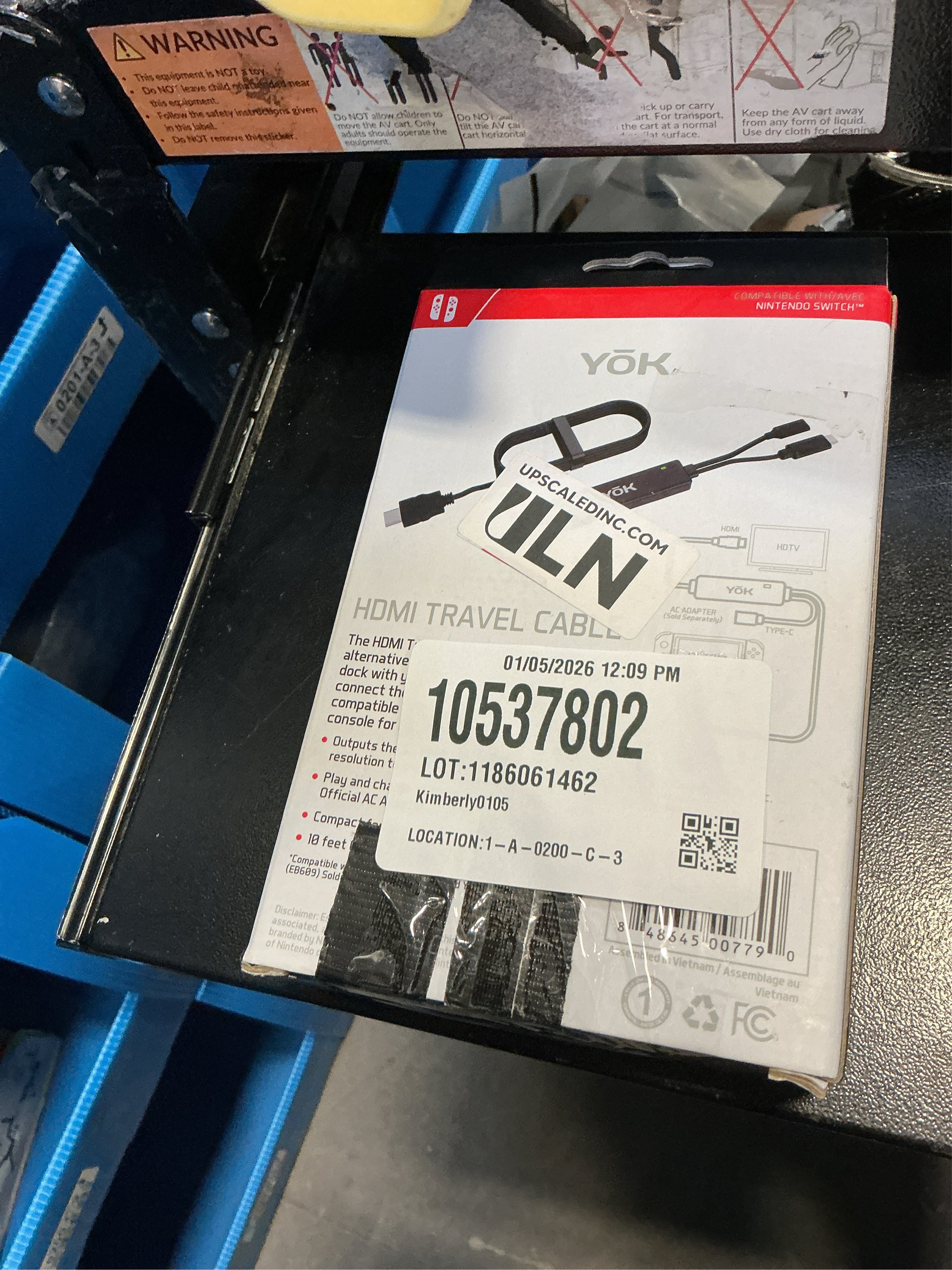 YoK HDMI Travel Cable For Nintendo Switch That Makes It Easy To Play On A TV Screen When You Travel Without Needing The Entire Dock - 10 Foot Reach