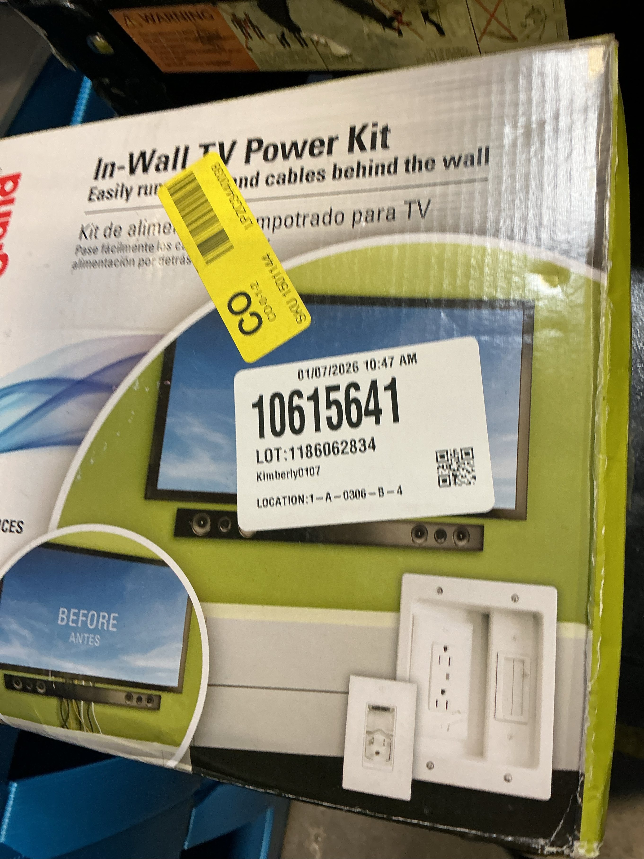 Legrand On-Q 4-27/64-in x 10-in PVC White Flat Screen Tv Kit