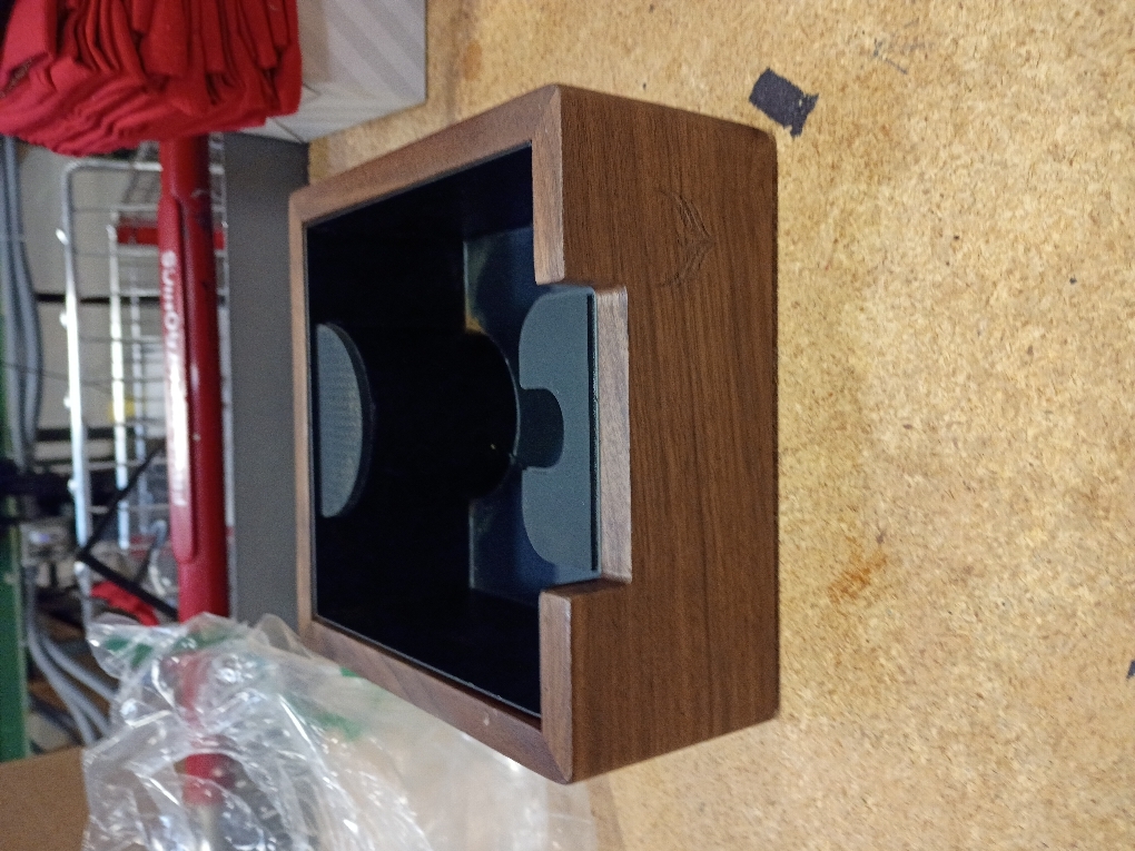 Wooden Espresso Knock Box Walnut Dump Bin for Coffee Grounds Disposal Durable, Shock-Absorbent Espresso Machine Accessories, Easy to Clean Tamping Station