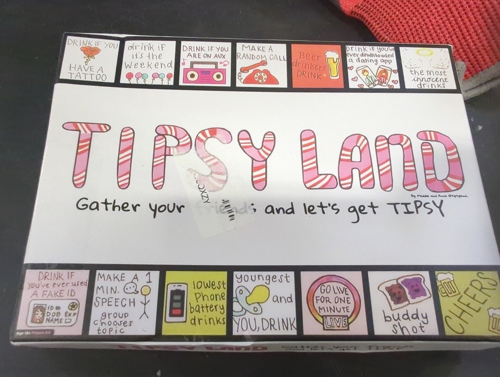 TIPSYLAND Original Edition | Official Product | Hilarious Adult Board Game | Group Game for Game Nights, Parties and More | Fun Challenges, Dares & Mini-Competitions | 3-8 Players