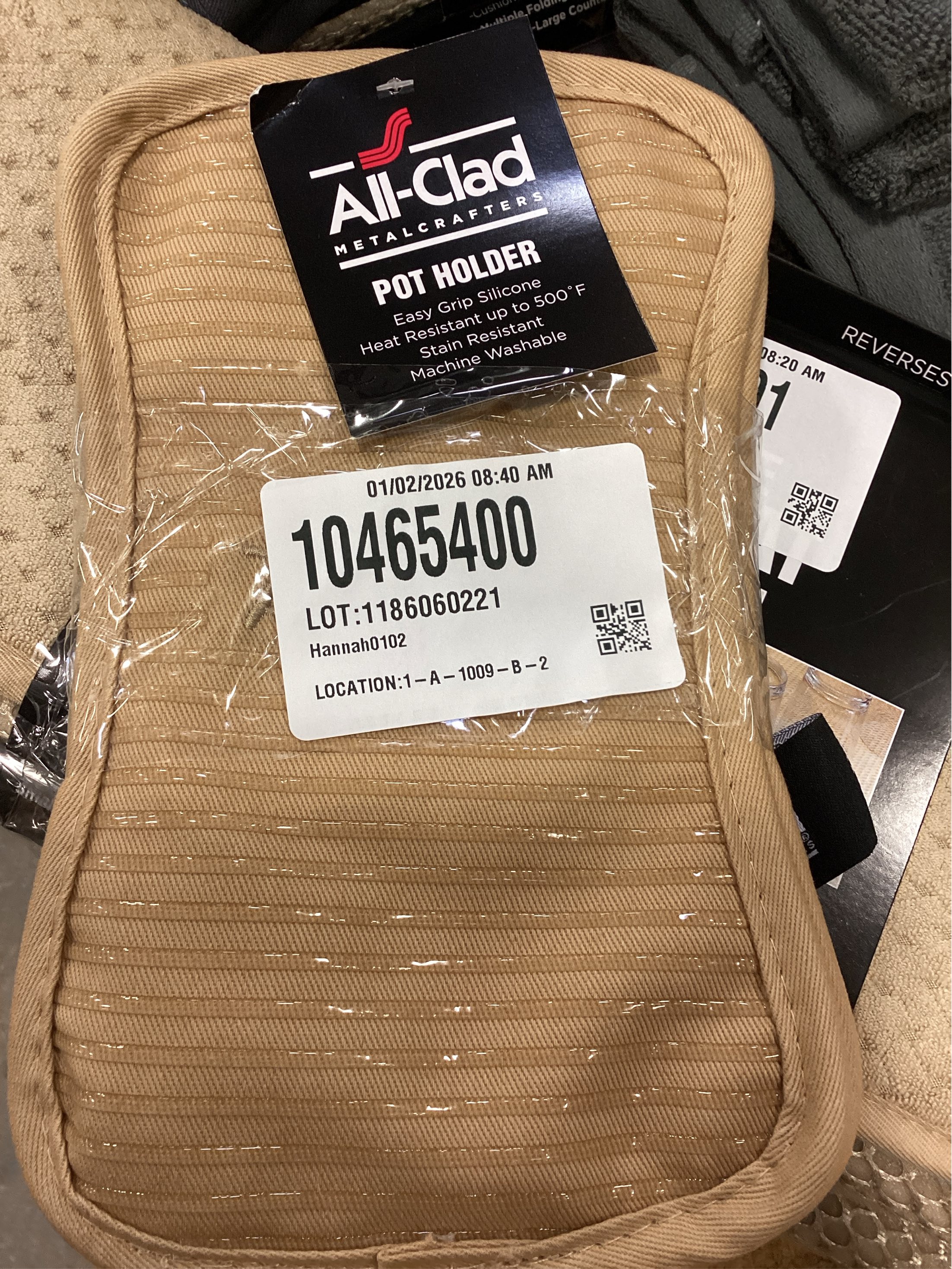 All-Clad Silicone Pot Holder 3 pack in Cappuccino