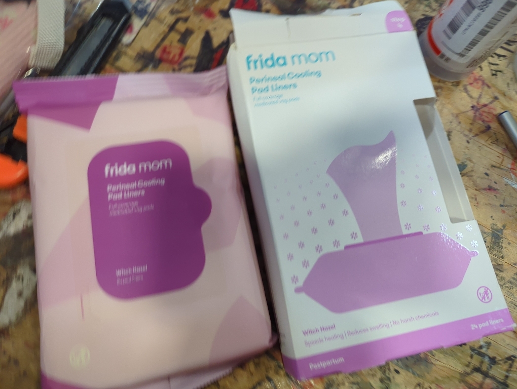 Perineal Medicated Witch Hazel Full-Length Cooling Pad Liners for Postpartum Care by Frida Mom | Speeds Healing and Reduces Swelling for Perineal Area | 24-Count