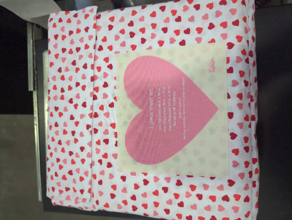 Oh Cupid Twin 3pc Sheet Set Heart Pattern