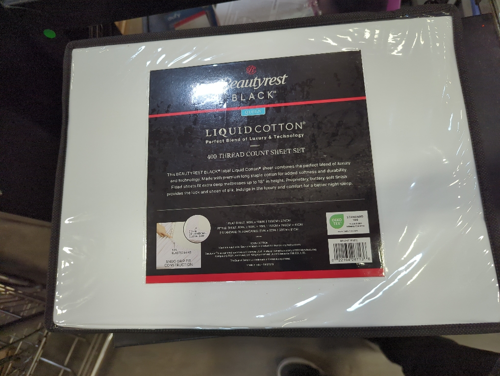 Beautyrest White Queen Liquid Cotton 400 Thread Count Sheet Set