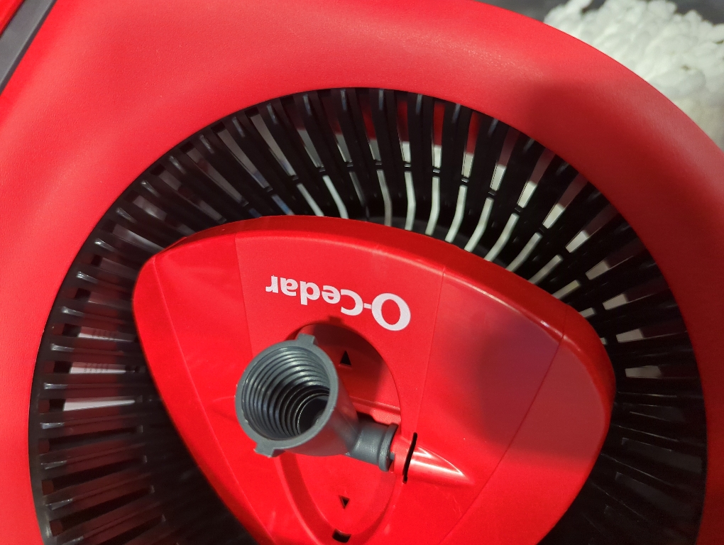 O-Cedar EasyWring Microfiber Spin Mop, Bucket Floor Cleaning System, Red, Gray, Standard