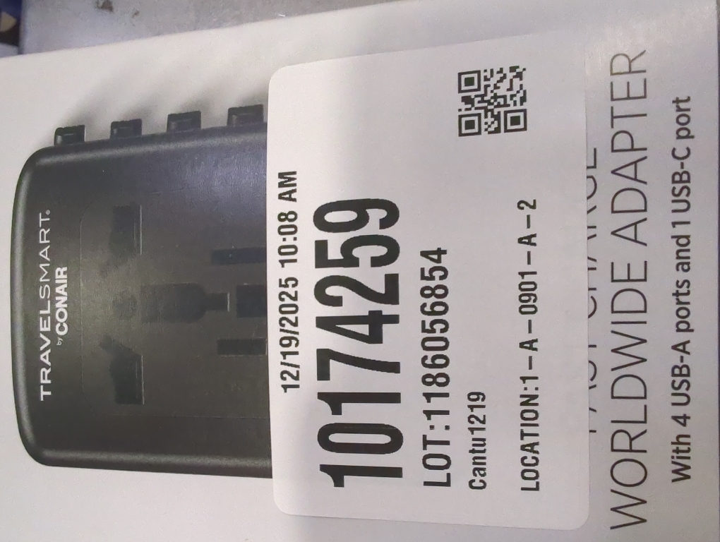 Conair Fast Charge Universal Travel Adapter - All-in-One European and Worldwide Travel Plug Adapter with Surge Protection - Includes USB C Port