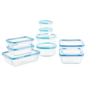 Snapware Pyrex 18-piece Glass Food Storage Set, Airtight, Leak-proof Opened Box