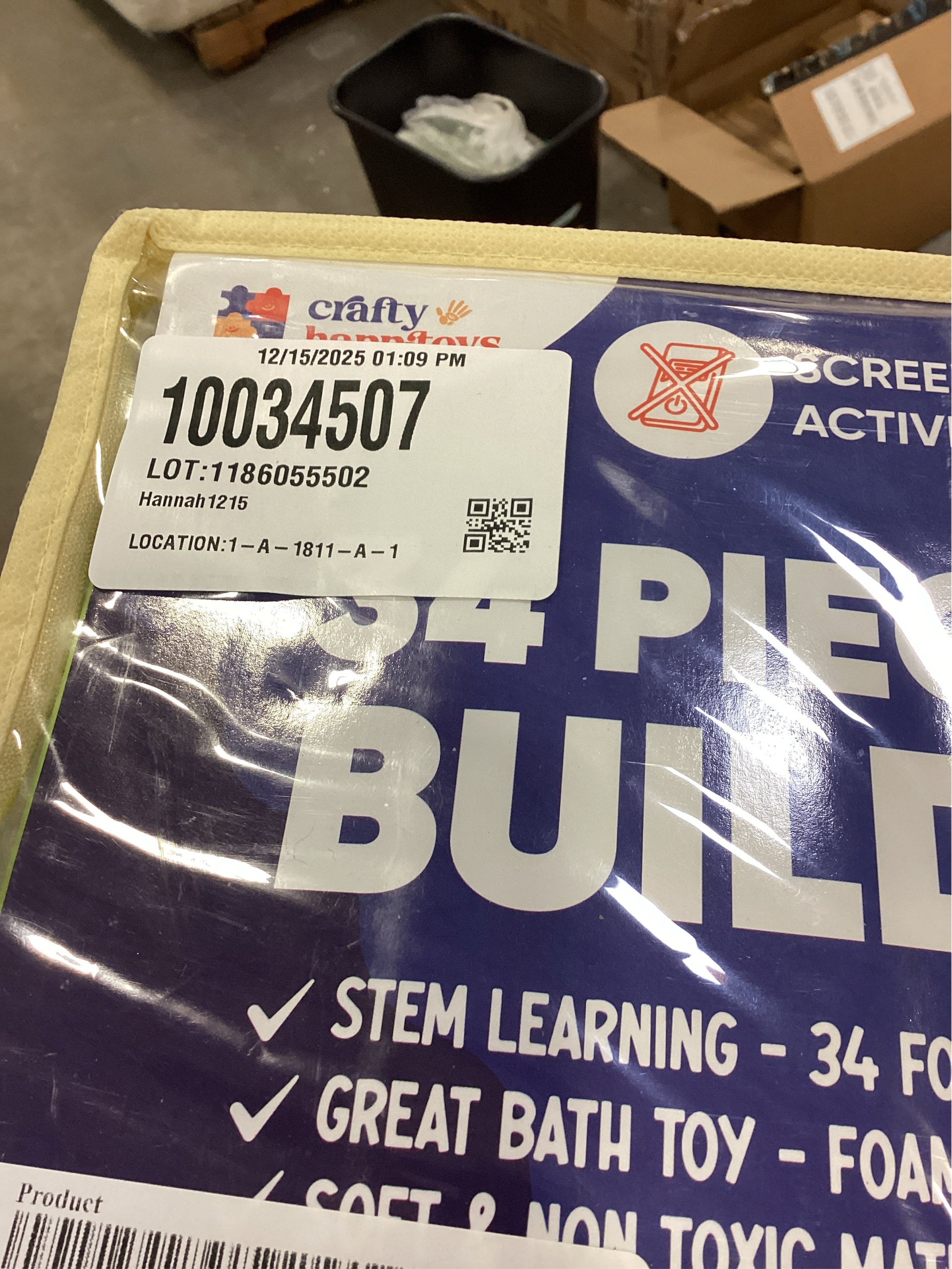 Set of 34 Large Foam Blocks for Toddlers - Stacking Soft Blocks for Kids with Shapes & Colors Learning - Construction Building Preschool Toys - Soft Toy for Daycare Toddlers 3-5 & Above