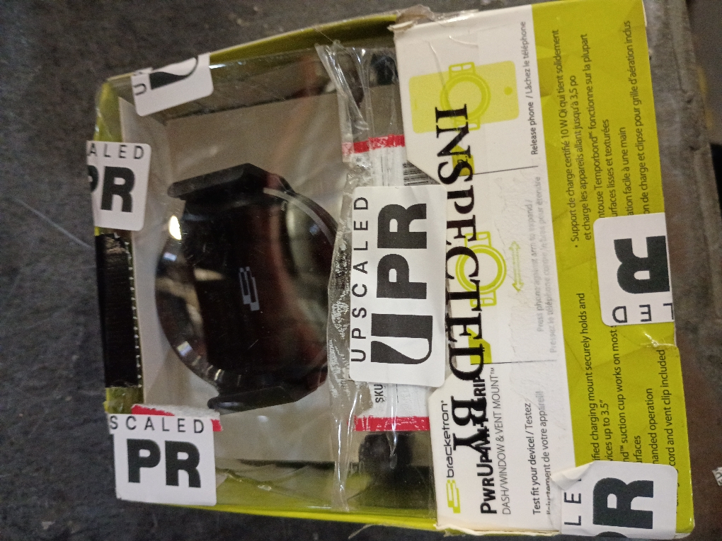 Bracketron BT29342 Mi-T Grip QI Mount Wireless Charging Phone Holder, Black