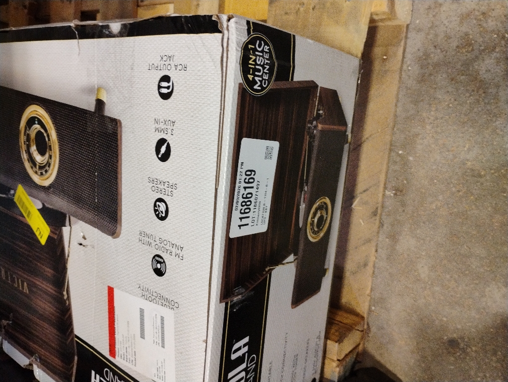 Victrola 4-in-1 Highland Bluetooth Record Player with 3-Speed Turntable & FM Radio