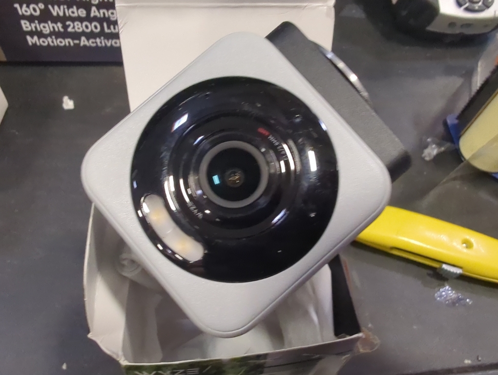 Color Grey Wyze Cam V4 Plug-in Indoor and Outdoor Smart-Enabled Security Camera