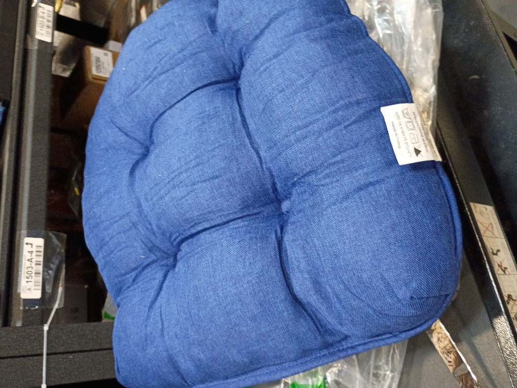 CAMZ Chair Cushions for Dining Chairs Pads, Kitchen Chair Cushions with Ties and Non Slip Backing Tufted Seat Cushion (Denim Blue)