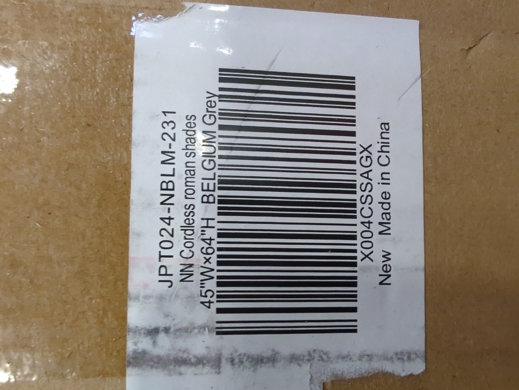 LazBlinds No Tools No Drill Cordless Roman Shades for Windows, Blackout Thermal Insulated UV Blocking Window Blinds, Room Darkening Fabric Blinds for Indoor Windows, 45'' W x 64'' H, Grey