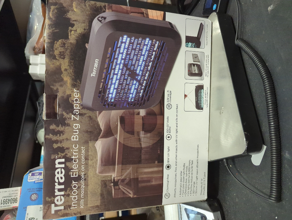 Terraen 16W UV Light Indoor Bug Zapper Electric Fruit Fly Traps for Indoors Mosquito Zapper Electric Fly Zapper Moth Gnat Insect Killer for Home Office Garage Kitchen Dining Living Room (Black)