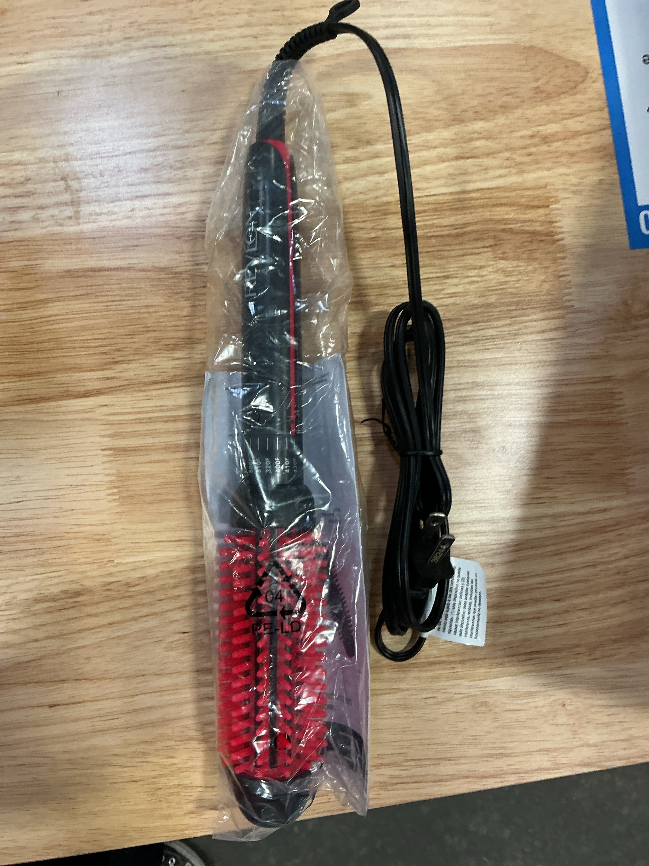 REVLON New and Improved SmoothStay Coconut Oil-Infused Heated Hair Styling Brush | 1” Barrel for Voluminous, Shiny Results (Black/Red)