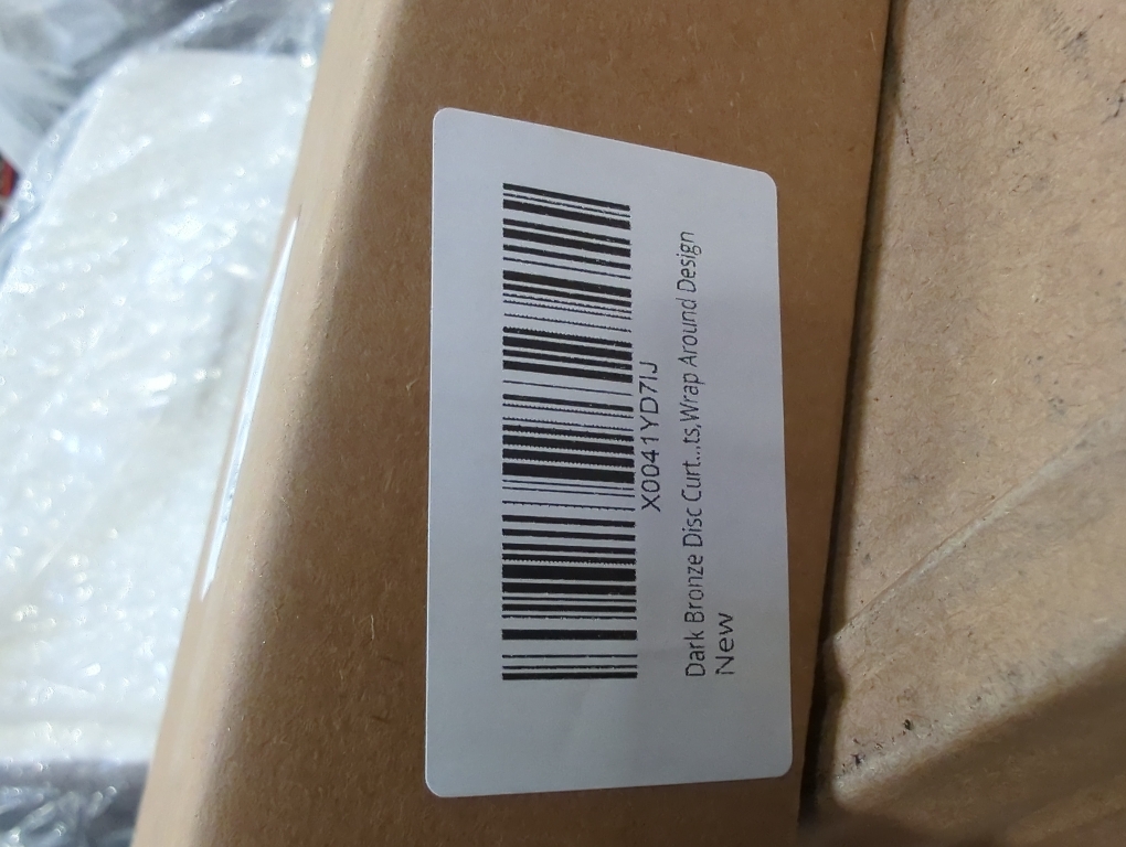 Dark Bronze Disc Curtain Rods, 28-48 Inches Window Curtain Rod,Adjustable Room Darkening Drapery Rod with Aluminum Finials and Brackets,Wrap Around Design