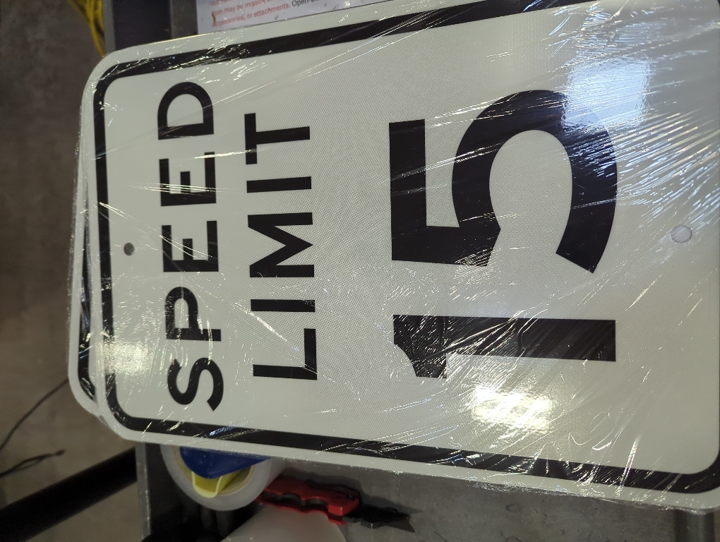 Large Speed Limit 15 MPH Sign, 18x 12 .04 Aluminum Reflective Sign Rust Free Aluminum-UV Protected and Weatherproof
