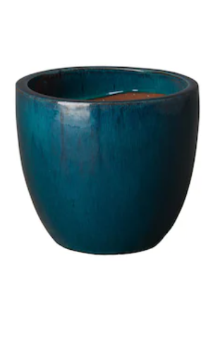 Teal Ceramic Planter
