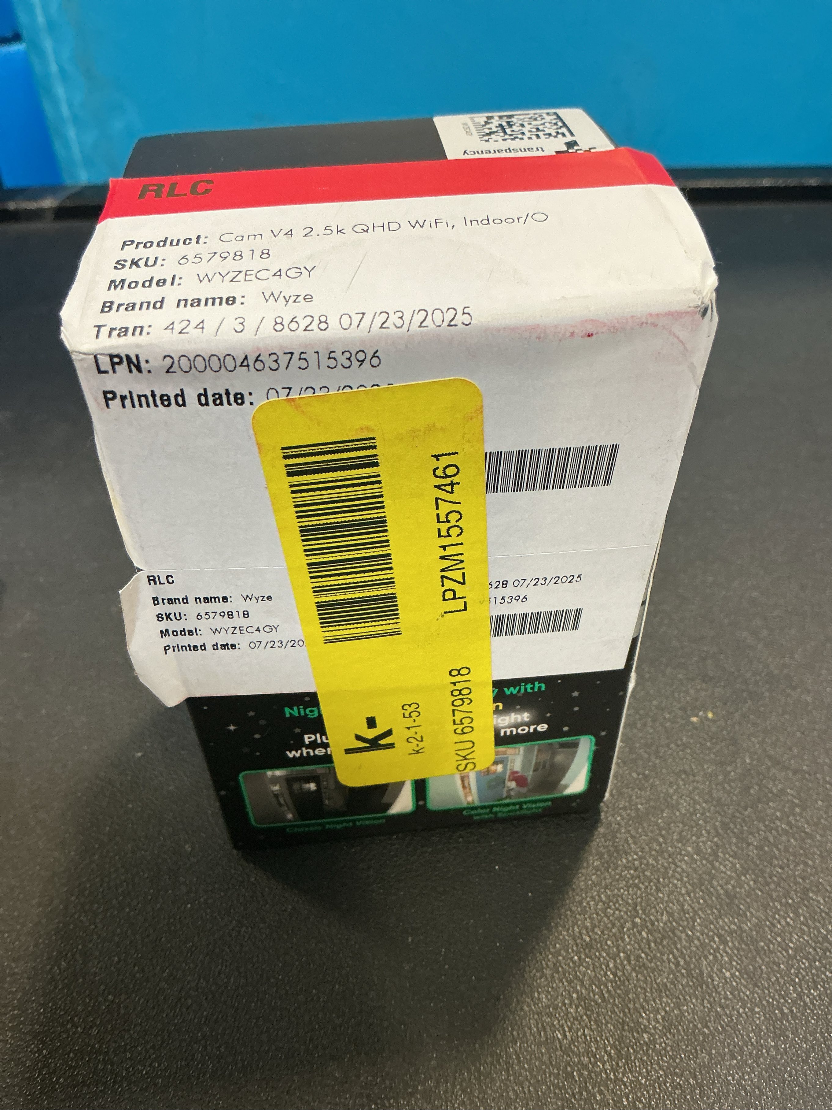 WYZE Cam v4 (Latest Model), 2.5K AI Security Camera, Indoor/Outdoor Cameras for Home Security, Baby Monitor & Pet Camera, Vibrant Color Night Vision, No Subscription Required, Free Expert Help