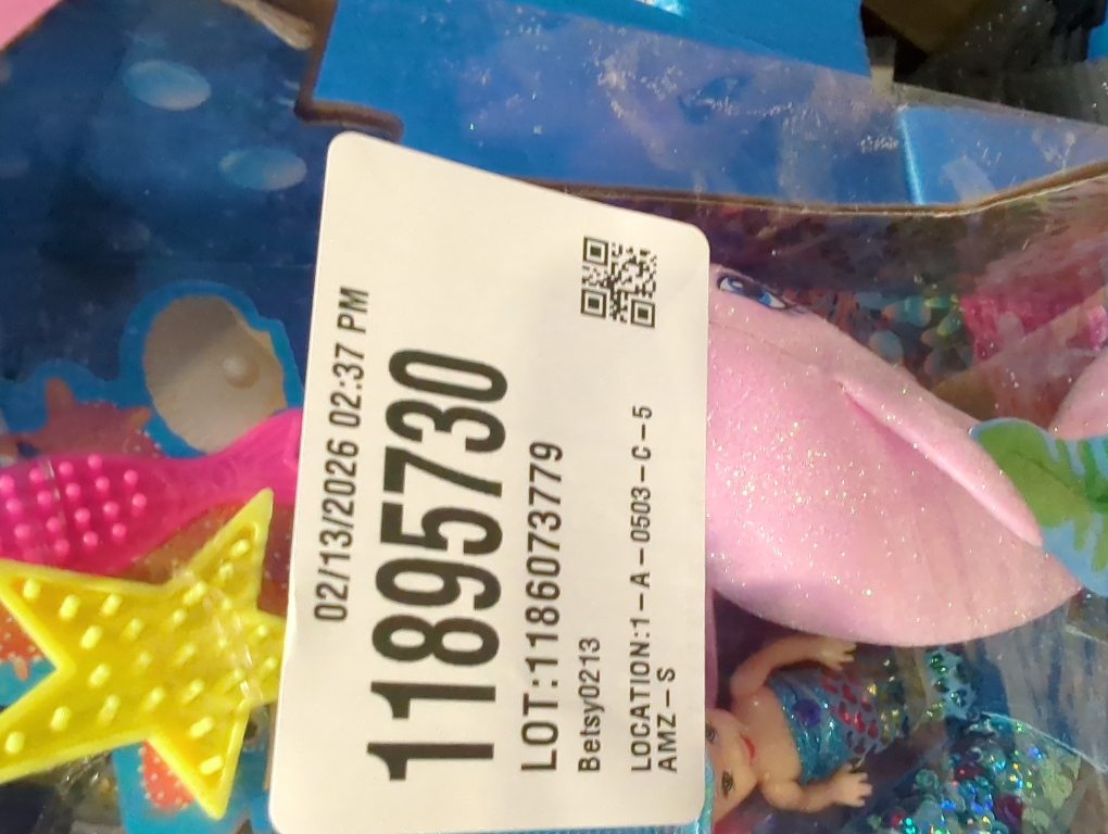 Princess Doll with Little Mermaid & Pink Dolphin Playset, Blonde Hair Dolls Toys with Accessories, Gift for 3 to 7 Year Old Girls