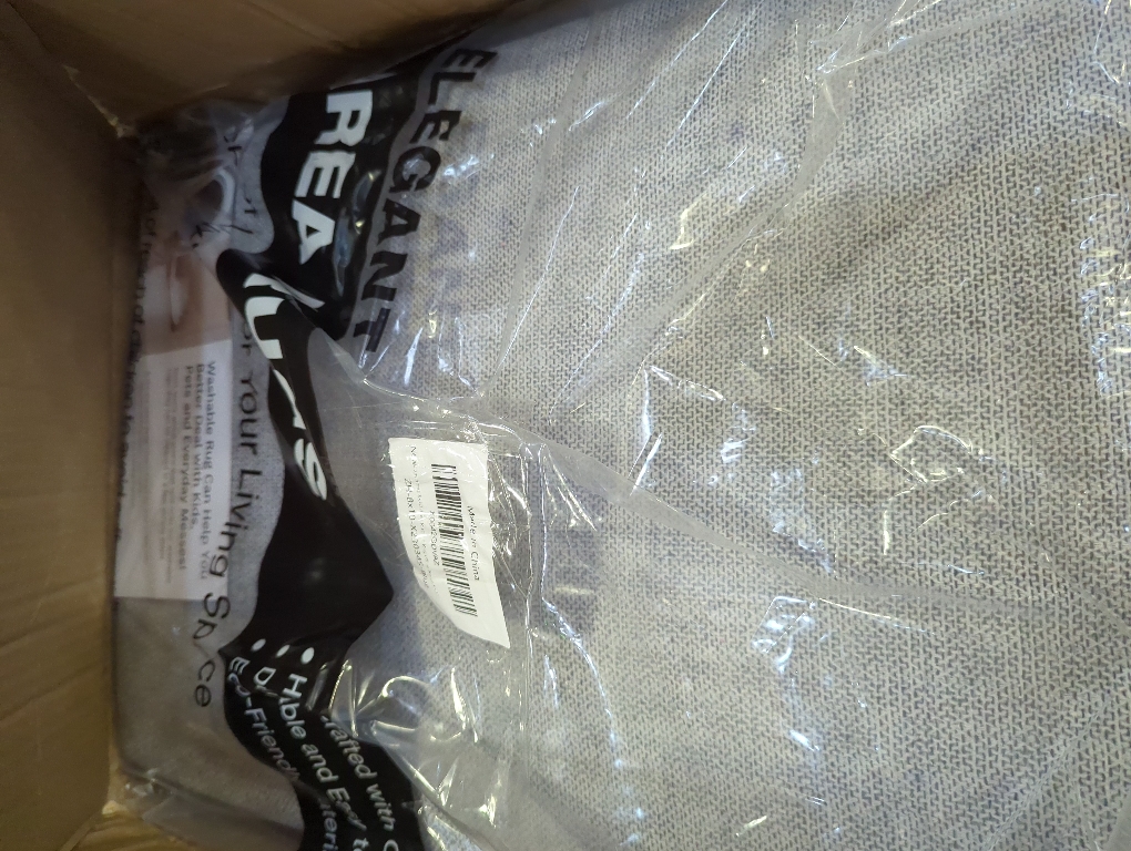 zesthome 8x10 Area Rugs for Living Room,Non-Slip Backing Washable Rugs,Vintage Large Area Rug,Stain Resistant Home Decor Rug (Blue/Beige,8'x10')