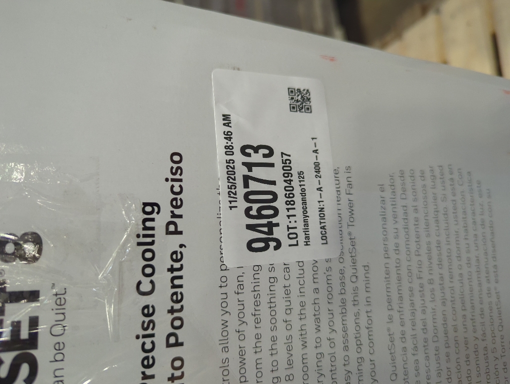 Honeywell QuietSet 40 in. H 8 speed Oscillating Tower Fan Remote Control