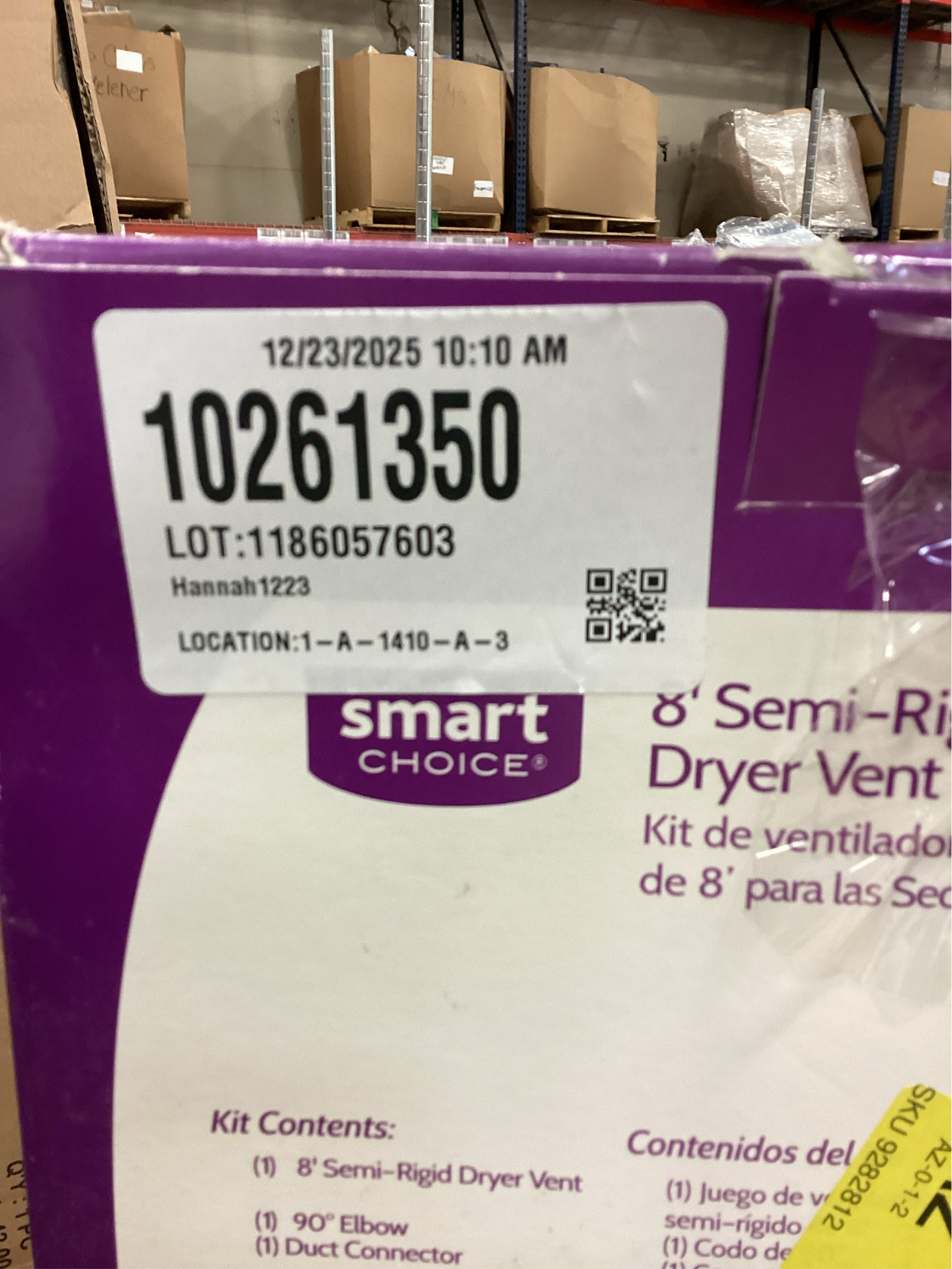 Smart Choice - Semi-Rigid Dryer Vent Kit Required for Hook-Up - Silver