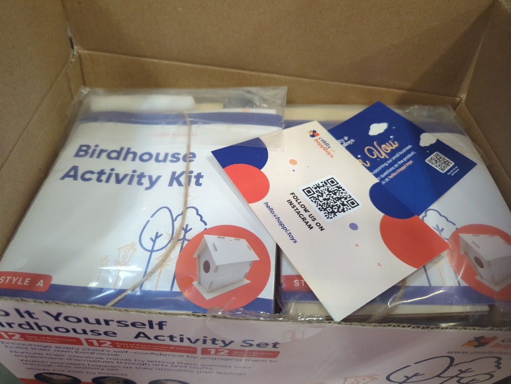 12 DIY Bird House Kits For Children to Build - Wood Birdhouse for Kids to Paint - Unfinished Bird Houses for Kids - Wood Craft Project Kits - Wooden Arts & Craft for Girls & Boys - Classroom Activity