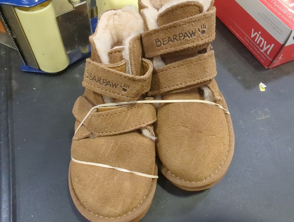 Size 7 Color brown BEARPAW Retro Larisa Youth Boot | Youth's Boot Classic Suede | Youth's Pull On Boot | Comfortable Winter Boot