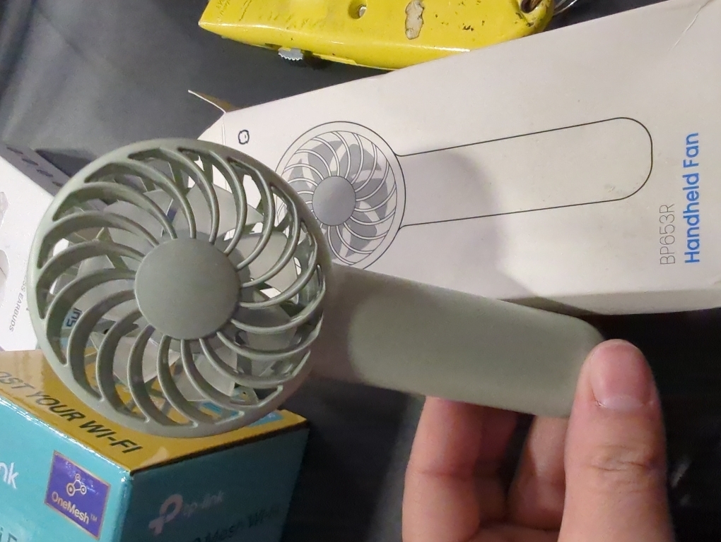 Gaiatop Mini Portable Handheld Fan, 3 Speed Powerful Battery Operated, Small USB Rechargeable Personal Fan for Makeup Eyelash, Camping Beach Airplane Travel Essentials for Women Girls