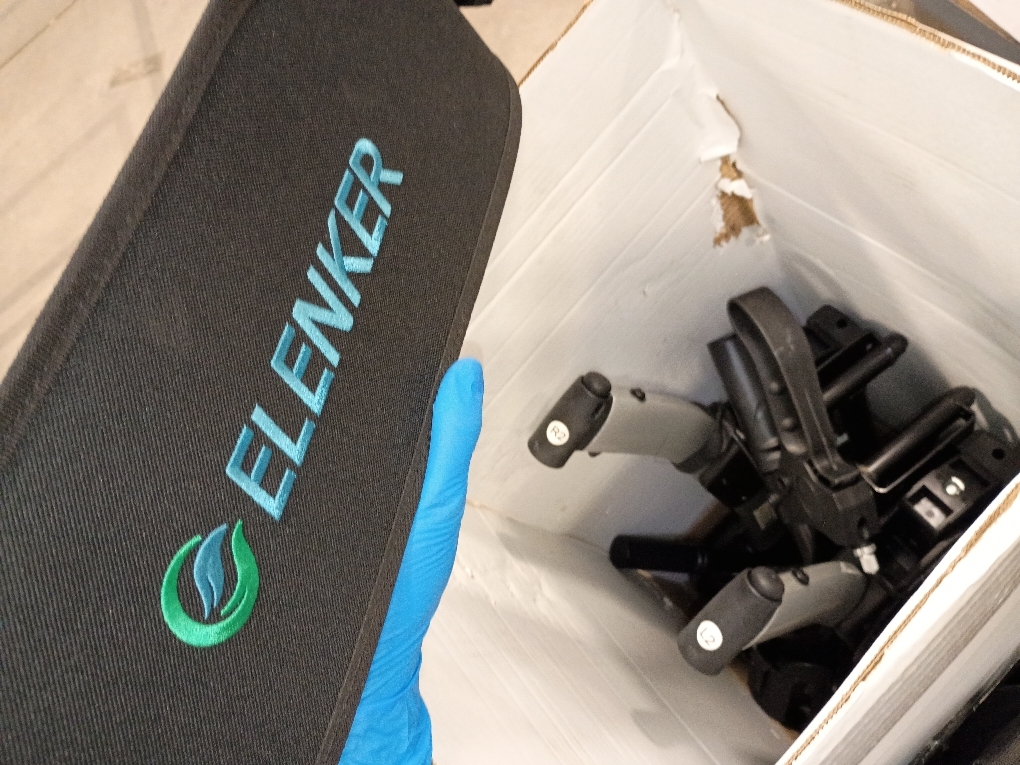 ELENKER Upright Walker, Stand Up Folding Rollator Walker with 10” Front Wheels Backrest Seat and Padded Armrest for Seniors(Carbon Fiber Black)