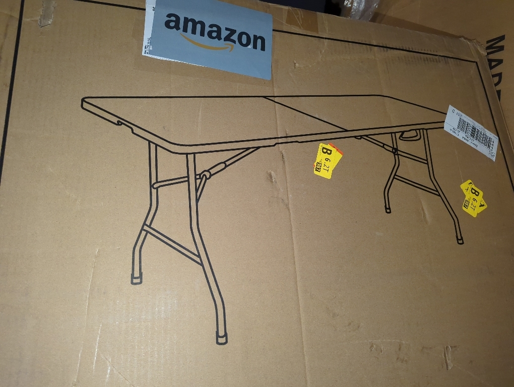 Best Choice Products 6ft Plastic Folding Table, Indoor Outdoor Heavy Duty Portable w/Handle, Lock for Picnic, Party, Camping - Black