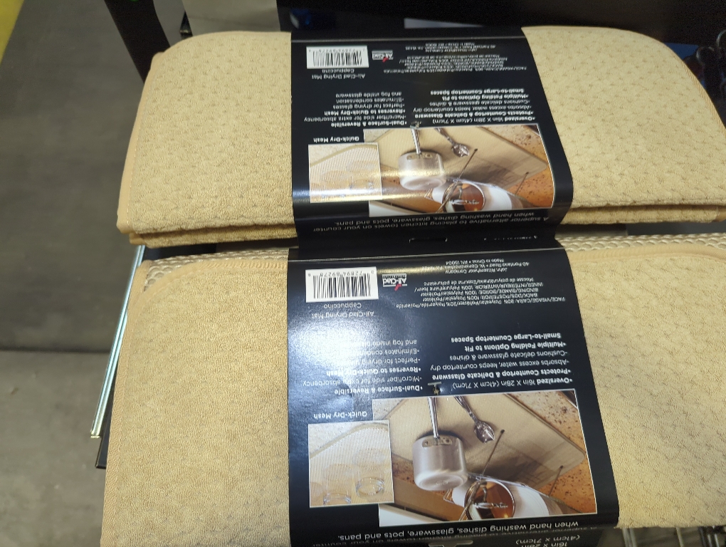 All-Clad Premium Reversible Dish Drying Mat for Kitchen: 16 x 28 Ultra-Absorbent, Long-Lasting, No Condensation, and Oversized for Large Pots and Pans - 2 Pack, Cappuccino