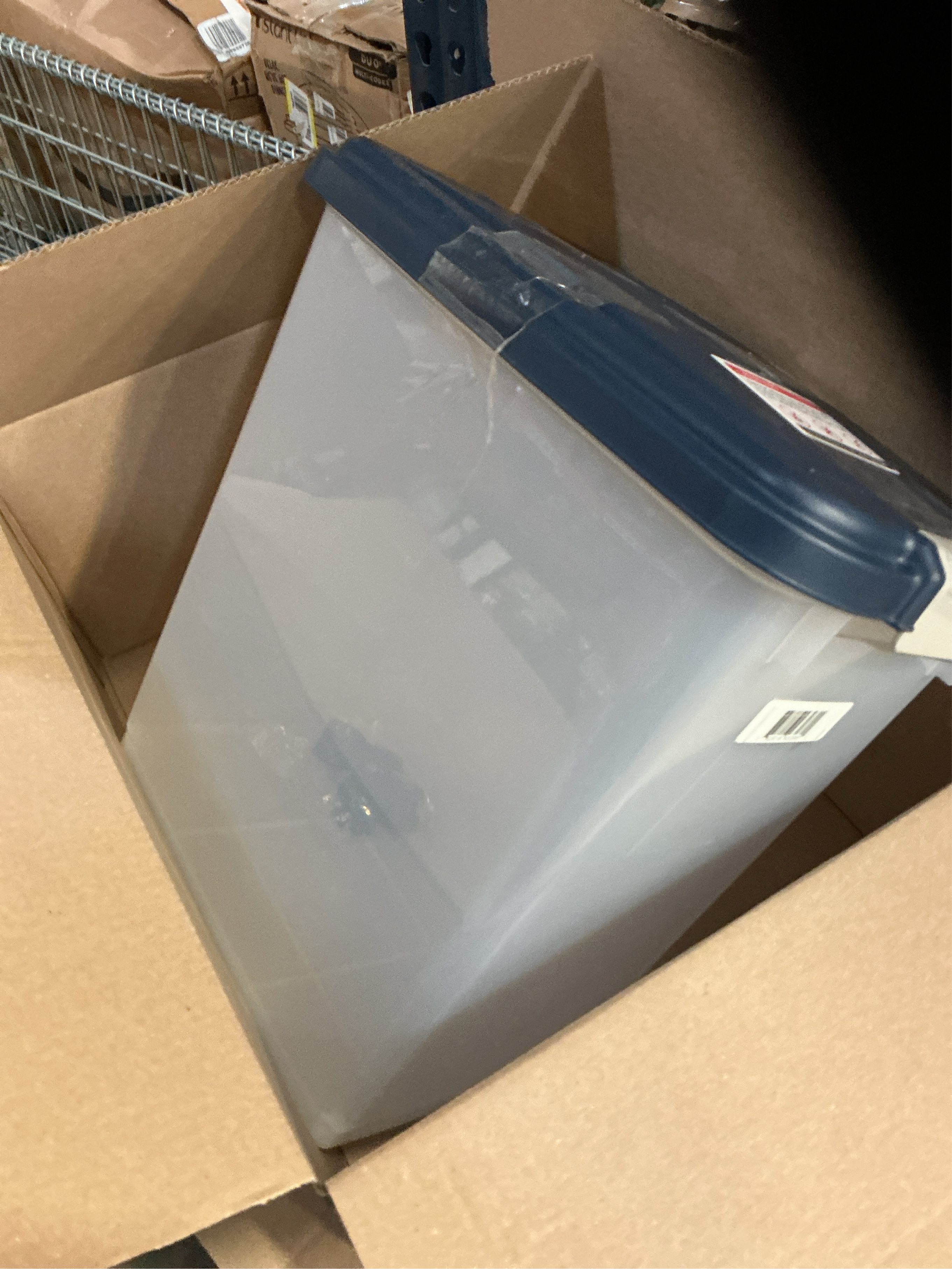 33 Qt. Airtight Pet Food Storage in Navy