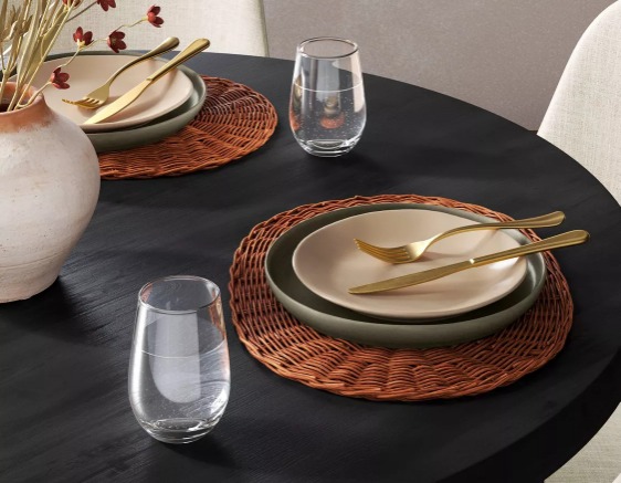 2pk Dark Woven Rattan Placemat - Threshold™