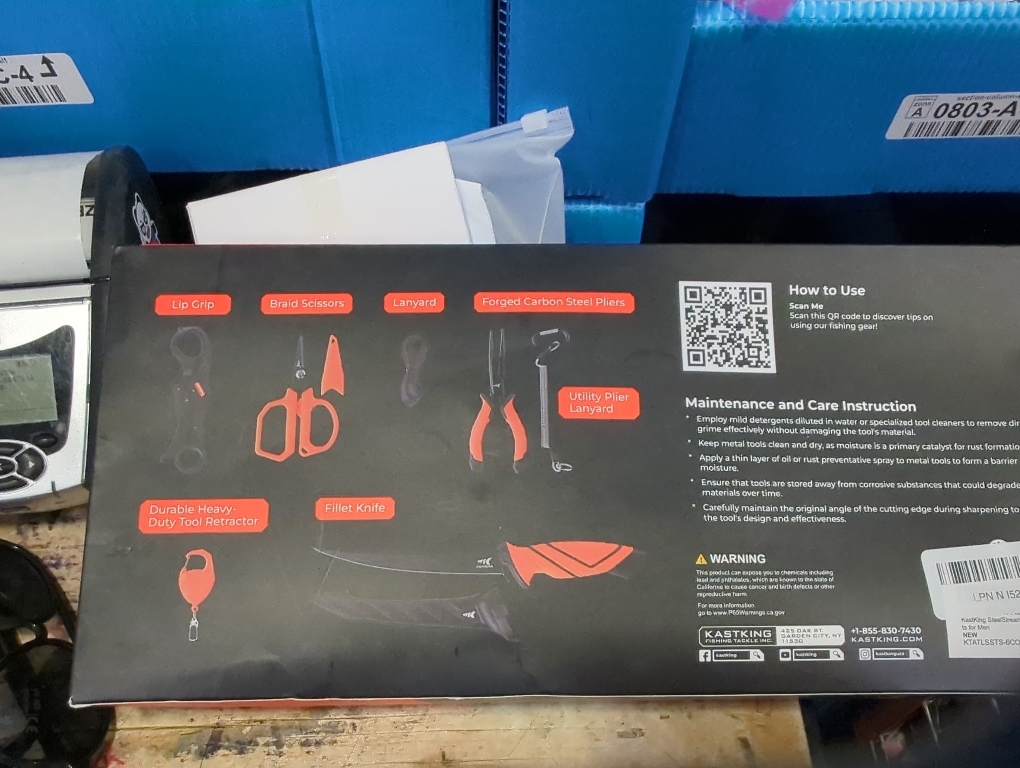 KastKing SteelStream Fishing Tool Set, Fishing Gear - Corrosion Resistant Fishing Pliers, Fillet Knife, Fishing Scissors, Fish Lip Gripper, Multi-Functional Jaw, Fishing Gifts for Men