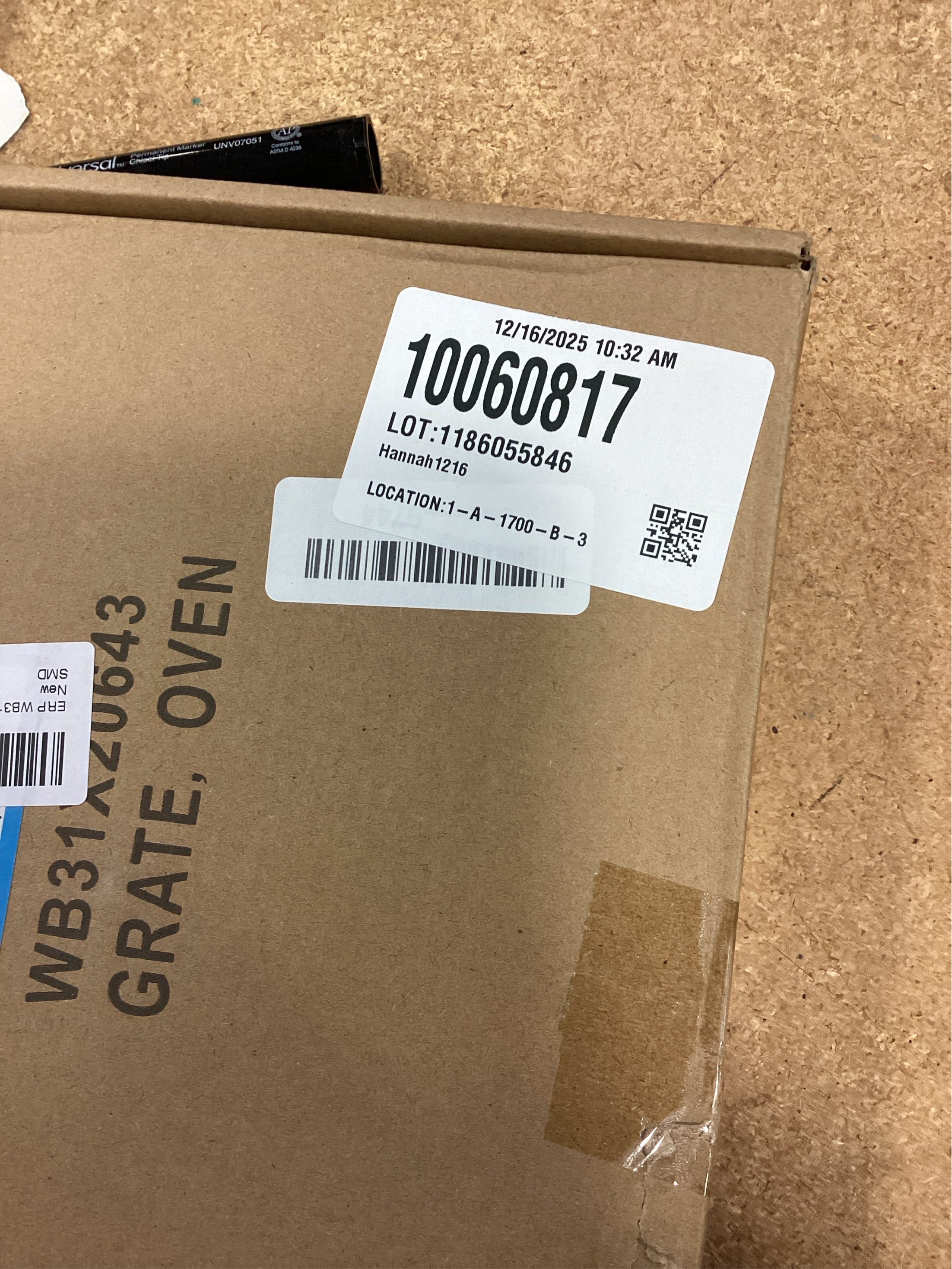 ERP WB31X20643 Range Oven Grate