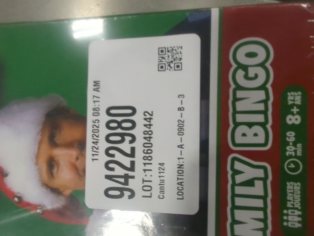 National Lampoons Christmas Vacation Family Bingo