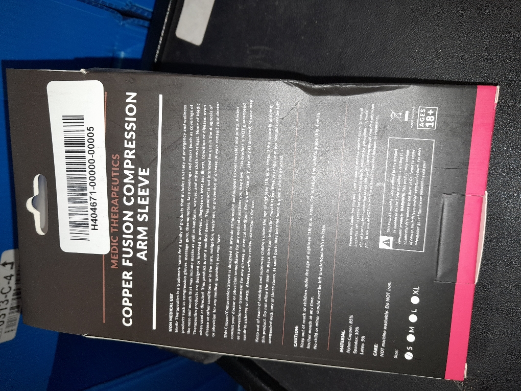 Medic therapeutics copper fusion compression arm sleeve small