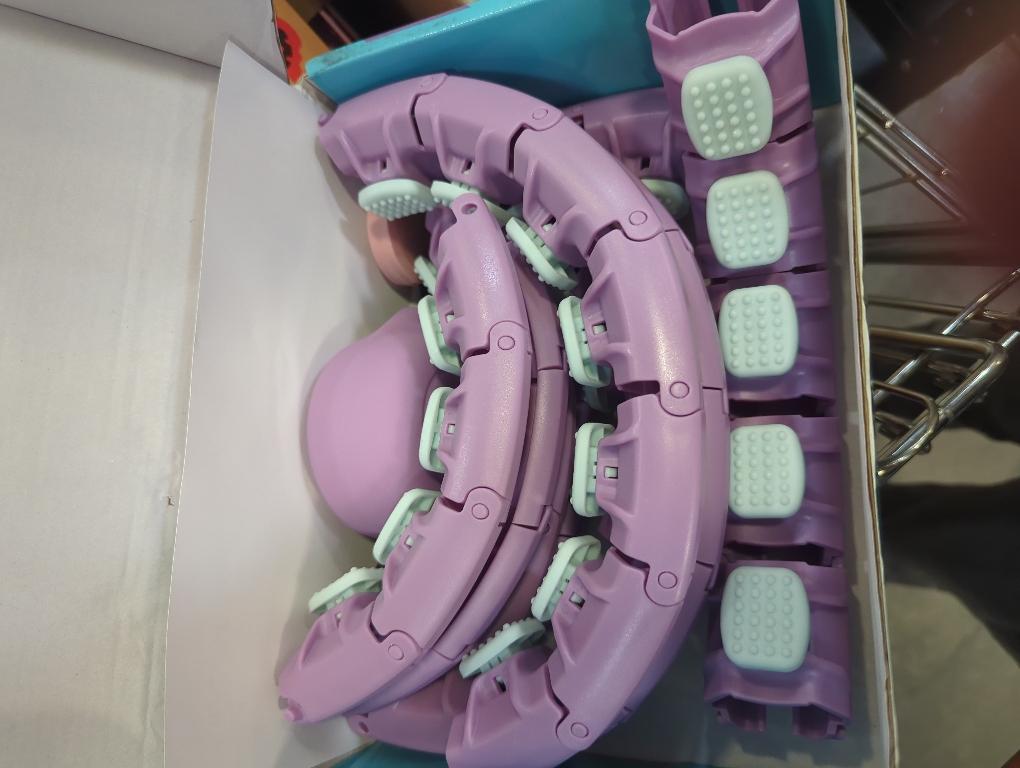 Smart Silent Weighted Hula Circle for Adults - Adjustable 30-50 Inch Exercise Hoop for Women's Weight Loss & Workout - Detachable Fitness Ring with Massage Balls, Belly Fat Burner Equipment