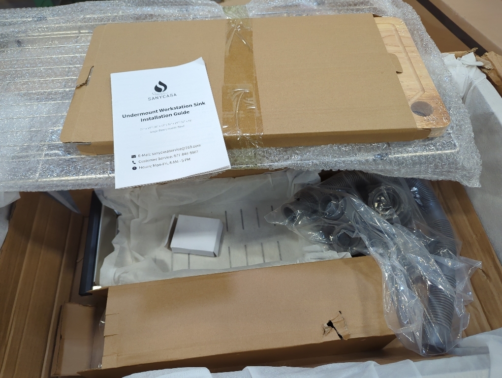 YITAHOME Drop In Kitchen Sink Workstation with Pull-down Faucet, 304 Stainless Steel Single Bowl Top Mount Sink w/Ledge & Accessories, Honeycomb Surface Design, 33 x 22 x 10 in, Silver