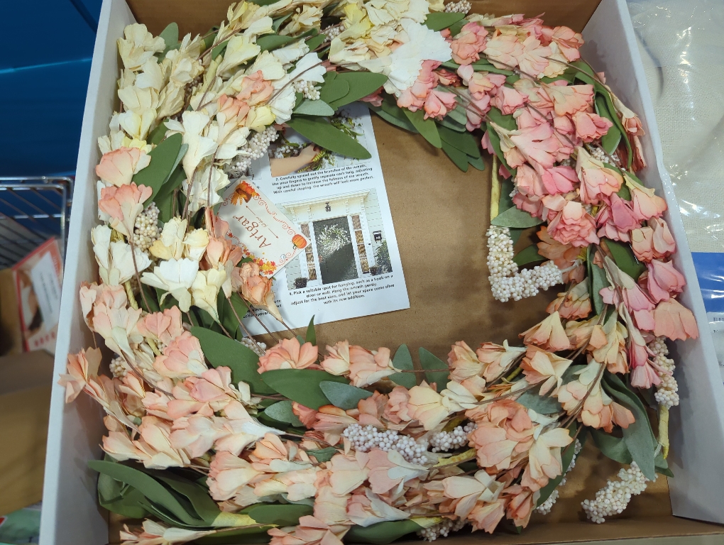 Artgar Front Door Wreath 24 Inch Fall Wreaths for Front Door, Front Door Wreaths for All Seasons for Indoor Outdoor Home Office Wall Window Wedding Farmhouse Decor