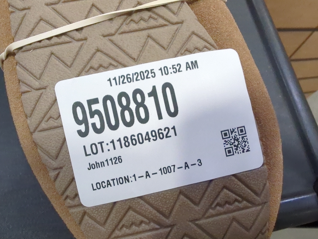 Size 6 Color brown Minnetonka Women's Camp Tie Moc - Indoor/Outdoor Cozy Slippers with Durable Sole