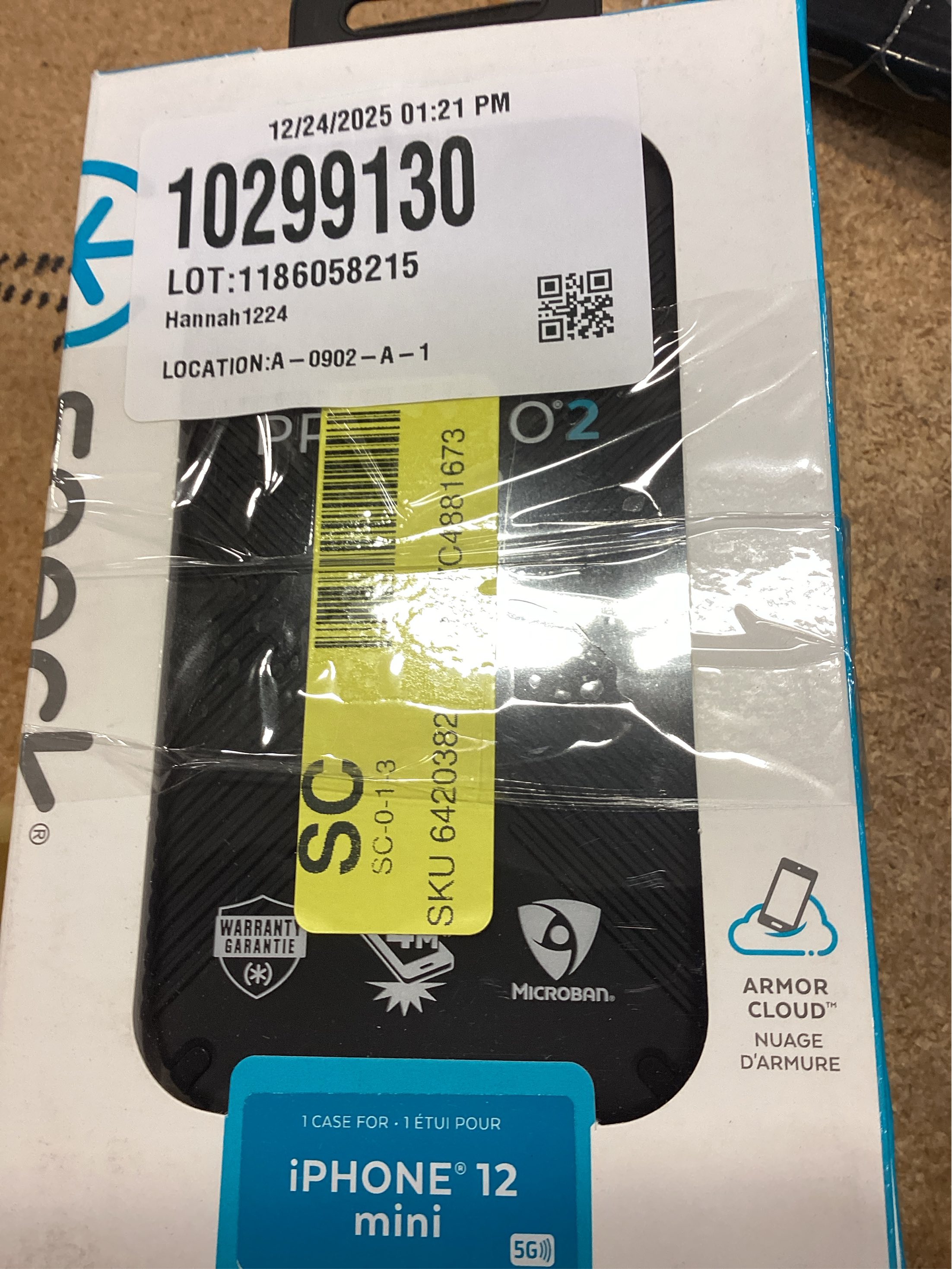 Speck Apple iPhone 12 Mini Presidio 2 Grip - Blackness 2 pack