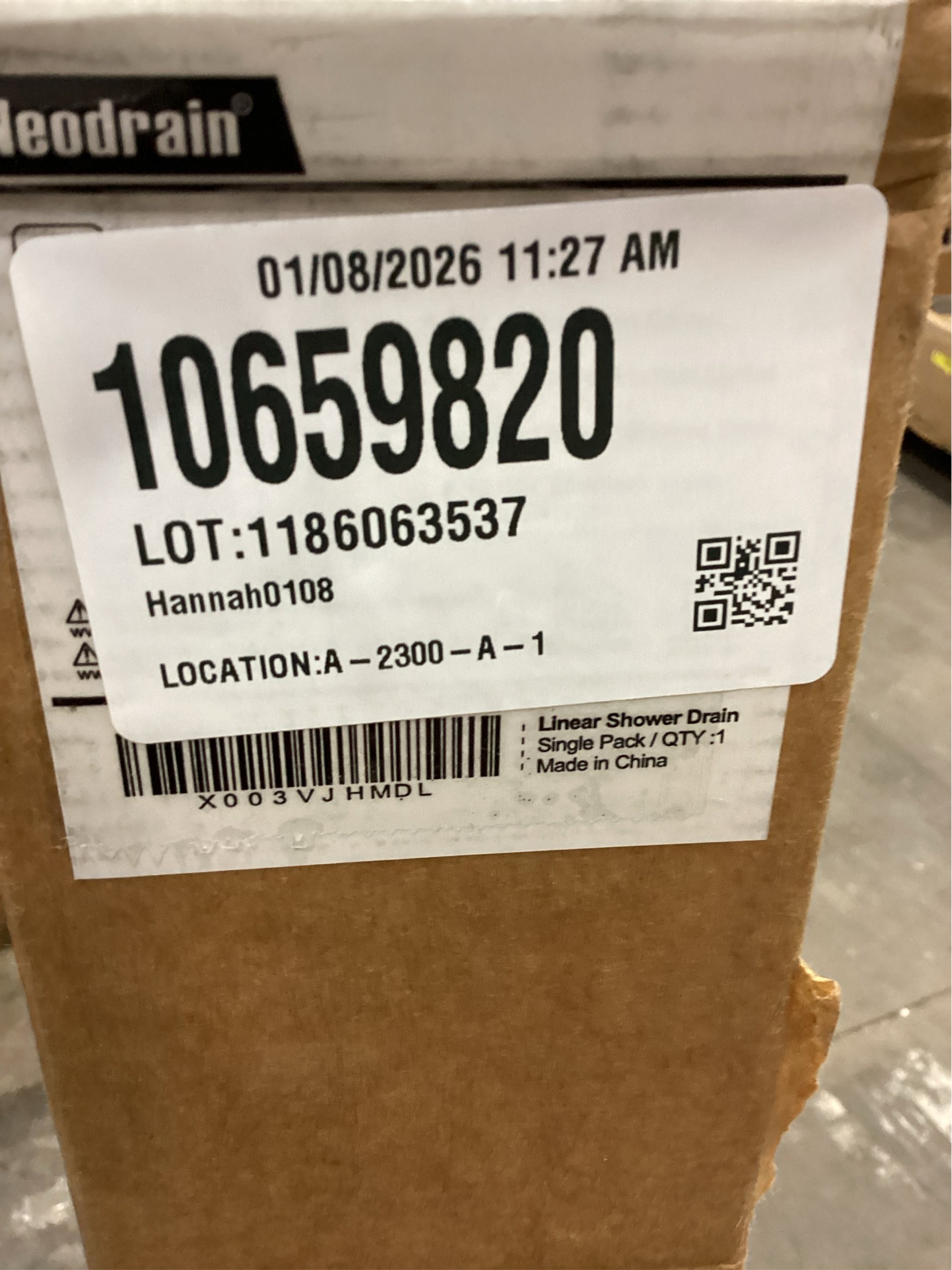 Neodrain Brushed 48-Inch Linear Shower Drain,with 2-in-1 Flat & Tile Insert Brushed Cover, Rectangle Shower Floor Drain, Floor Shower Drain with Adjustable Leveling Feet, Hair Strainer